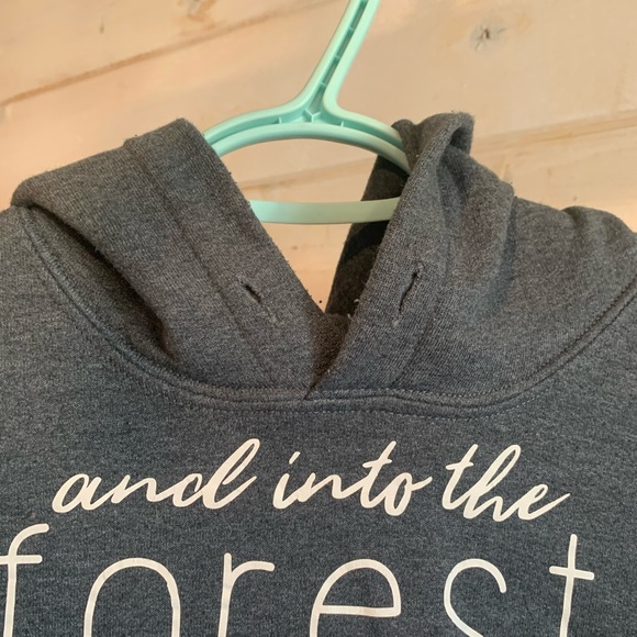 Gildan | “and into the forest..” Grey Hoodie - Picture 4 of 7